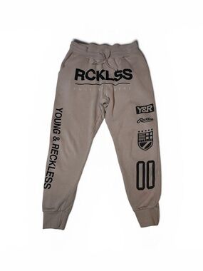 Young & Reckless Mens Tan Logo Joggers Size M